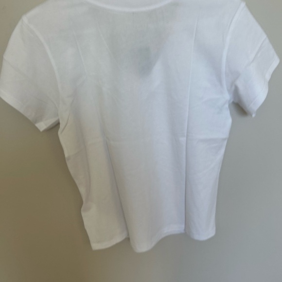 Women’s Fabletics 100% Cotton V-Neck Tee, White, Small - Picture 6 of 6